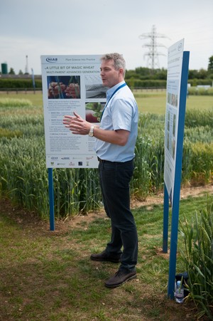 NIAB's Dr James Cockram demonstrating the MAGIC programme