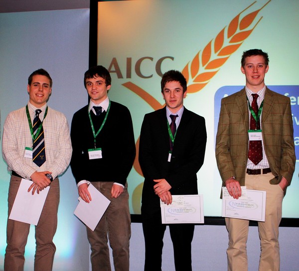 From left to right Ben Burrows, Harper Adams University College; Michael Neaverson, University of Nottingham; Alex Turner, University of Reading; and Henry Ward, University of Newcastle